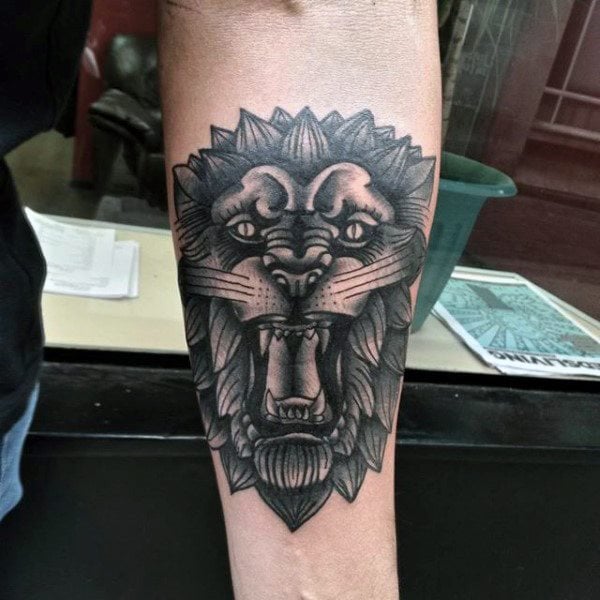 tatouage lion 986