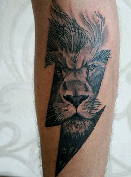tatouage lion 999
