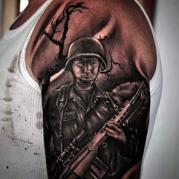 Tatouage militaire : Significations, dessins et motifs les plus tatoués
