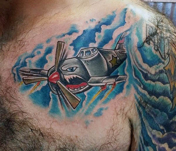 tatouage avion 113