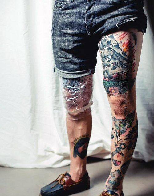 tatouage jambe 373