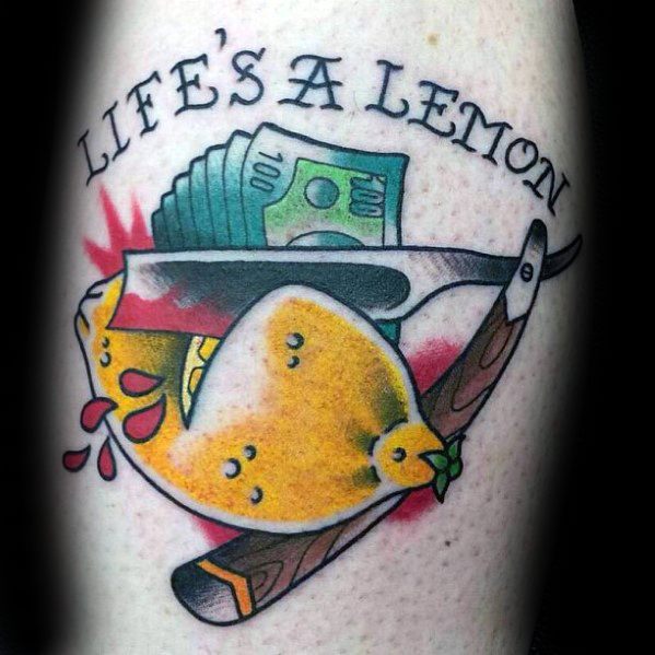tatouage citron homme 112