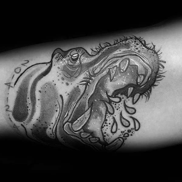 tatouage hippopotame 07