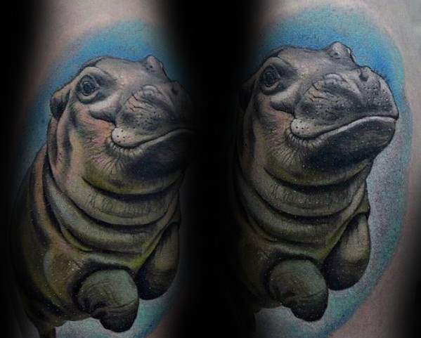 tatouage hippopotame 09