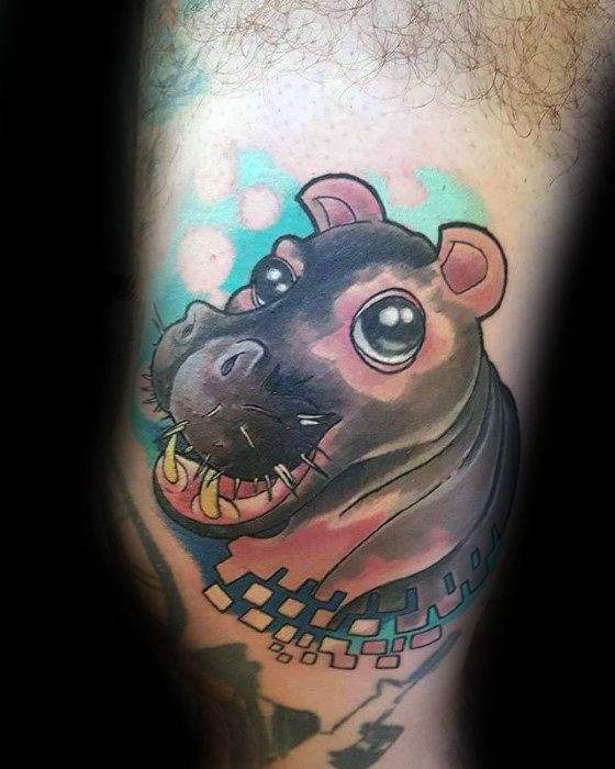 tatouage hippopotame 93