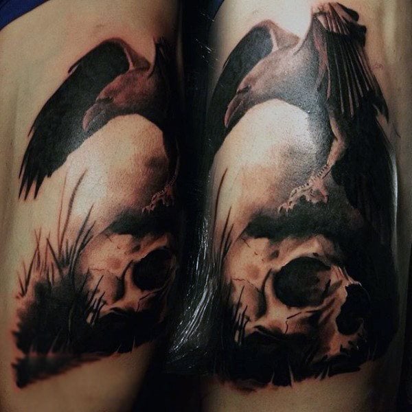 tatouage corbeau 166