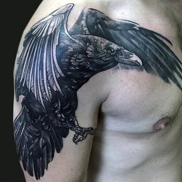 tatouage corbeau 270