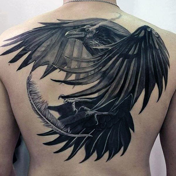 tatouage corbeau 286
