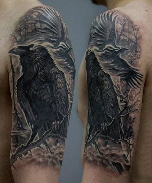 tatouage corbeau 402