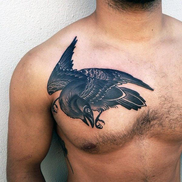 tatouage corbeau 438
