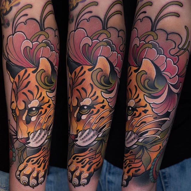 tatouage leopard 524