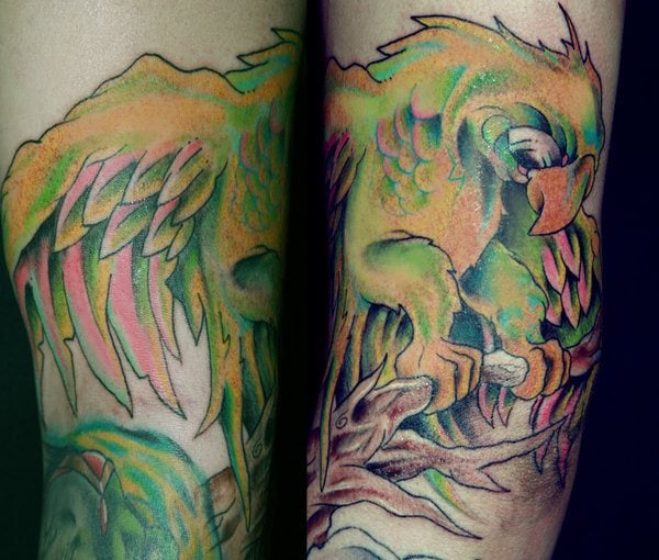 tatouage perroquet 314
