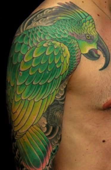tatouage perroquet 32