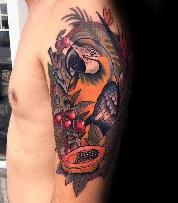 tatouage perroquet 443