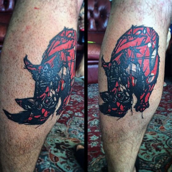 tatouage rhinoceros 110
