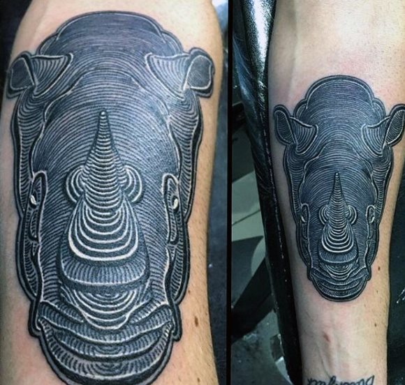 tatouage rhinoceros 125