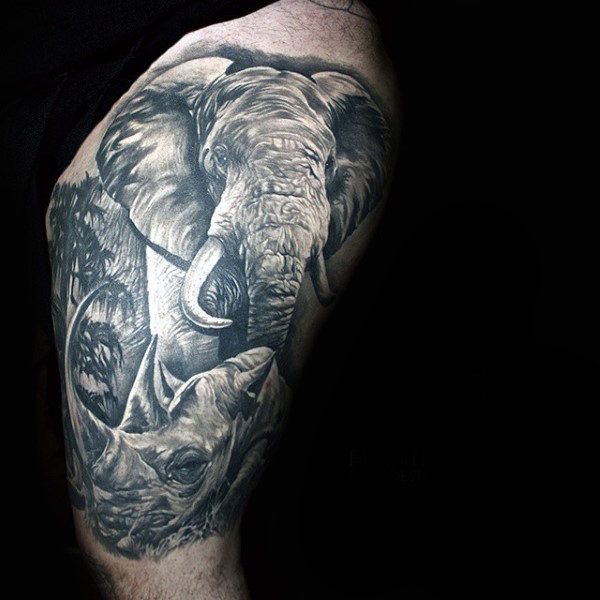 tatouage rhinoceros 86