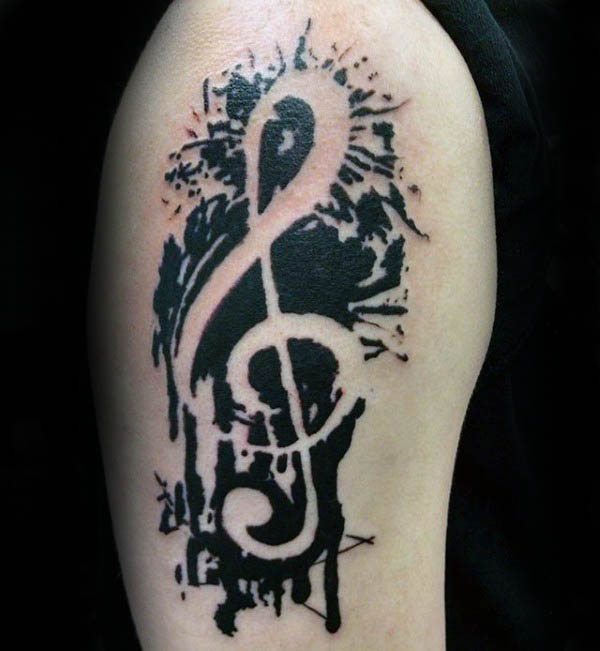 tatouage clef sol 129