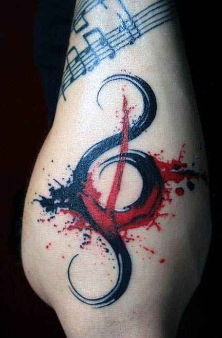 tatouage clef sol 81