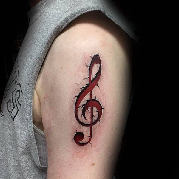 tatouage clef sol 87