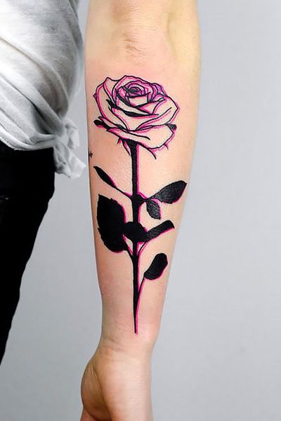 tatouage rose 107