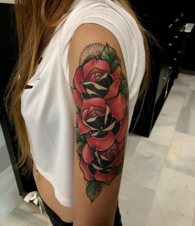 tatouage rose 201