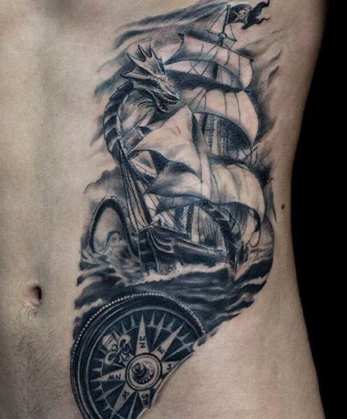 tatouage bateau 46