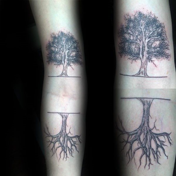 tatouage racines arbre 39