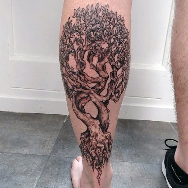 tatouage racines arbre 45