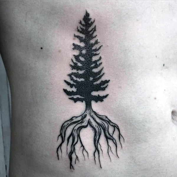 tatouage racines arbre 47