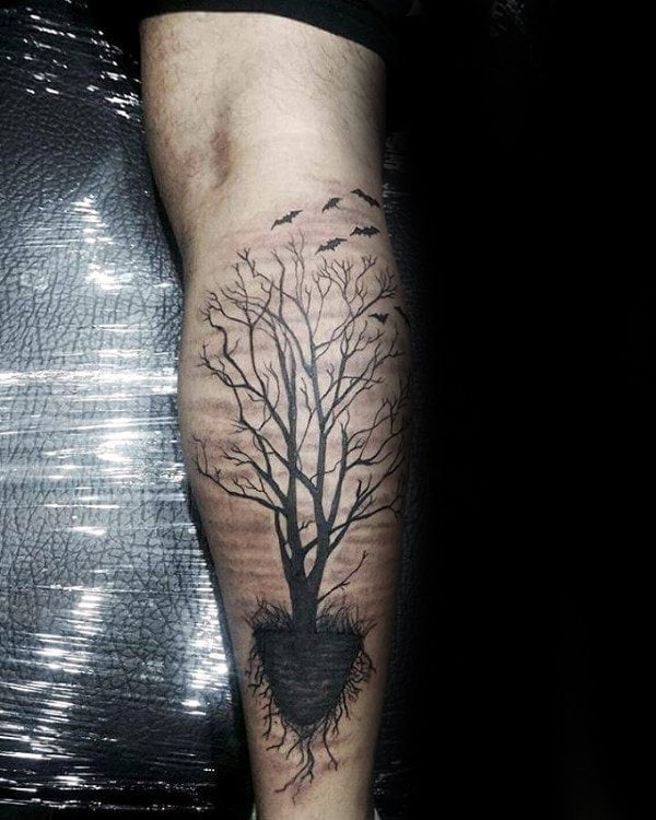 tatouage racines arbre 53