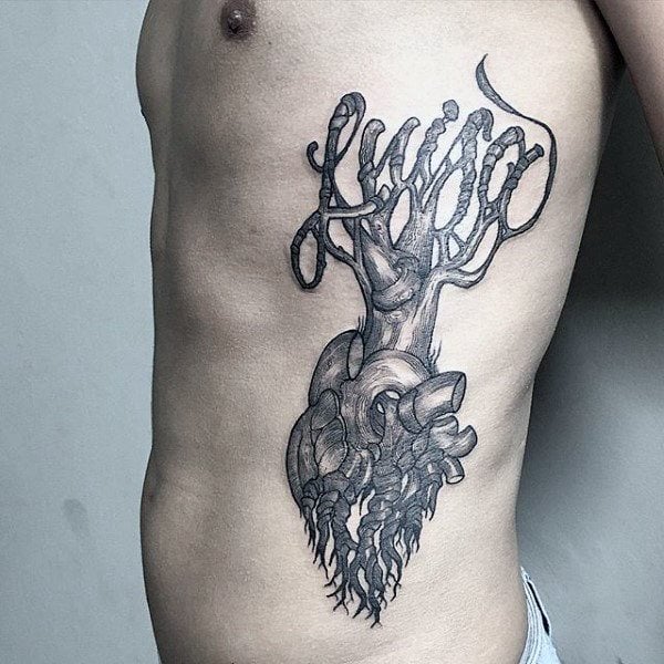 tatouage racines arbre 75