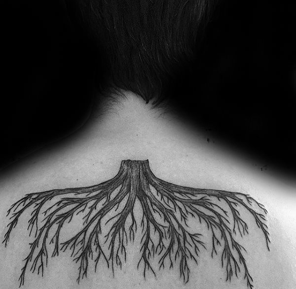 tatouage racines arbre 87