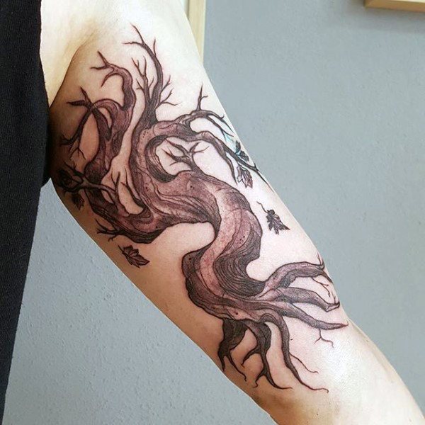 tatouage racines arbre 89