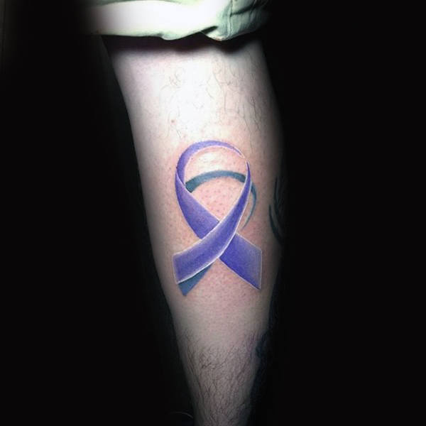 tatouage ruban noeud cancer 102
