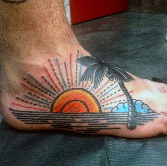 tatouage coucher de soleil 13