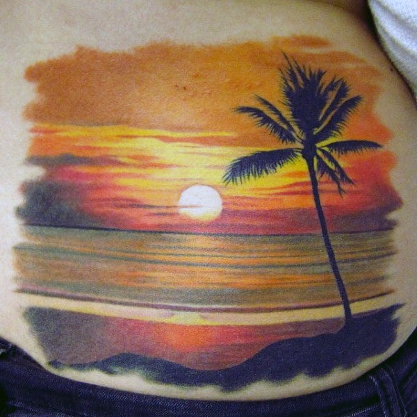 tatouage coucher de soleil 137