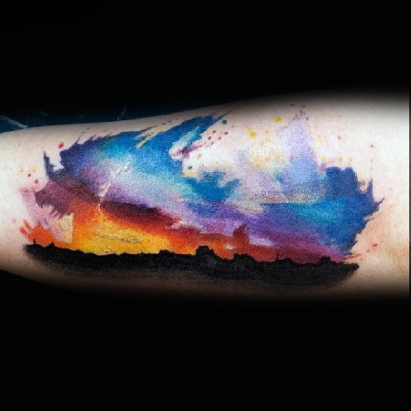 tatouage coucher de soleil 139