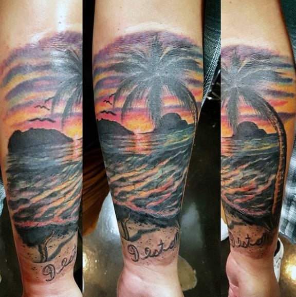 tatouage coucher de soleil 169