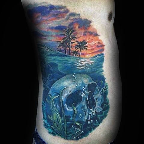 tatouage coucher de soleil 93