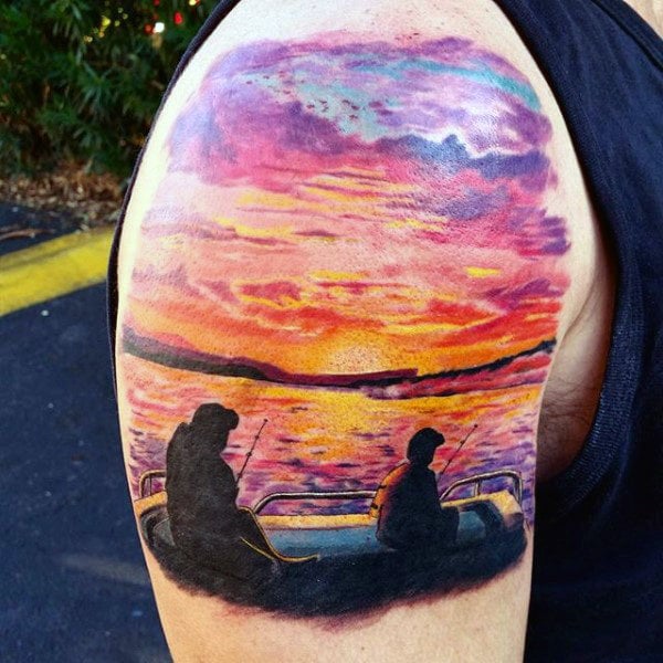 tatouage coucher de soleil 95