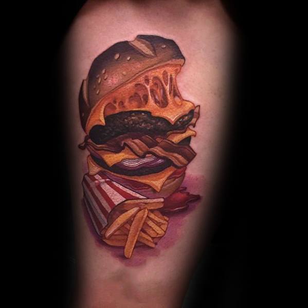 tatouage hamburger 25