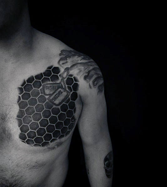 tatouage nid abeilles 91