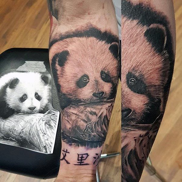 tatouage ours panda 122