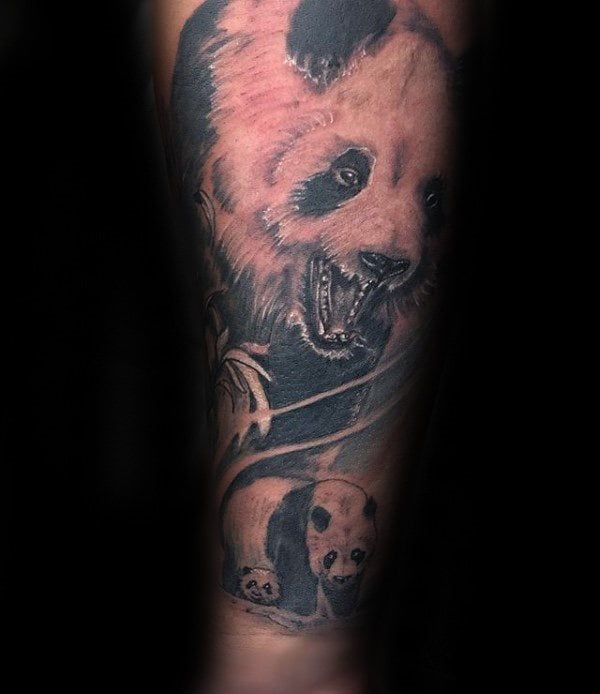 tatouage ours panda 164