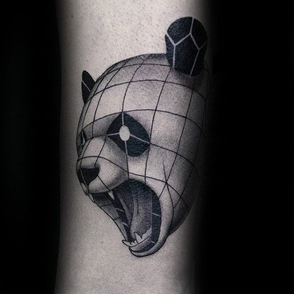 tatouage ours panda 32