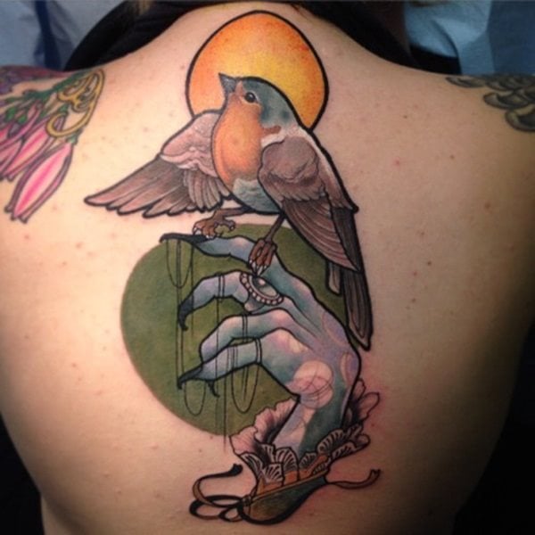 tatouage oiseau 308