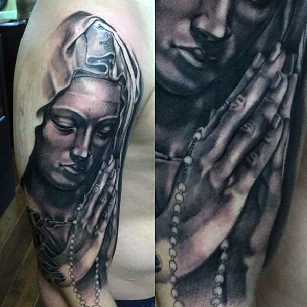 tatouage vierge marie 124