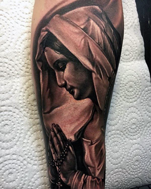tatouage vierge marie 136