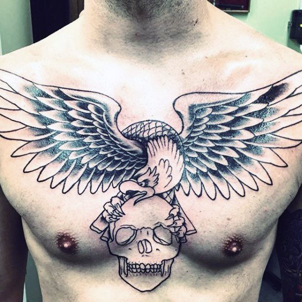 tatouage aigle poitrine 123